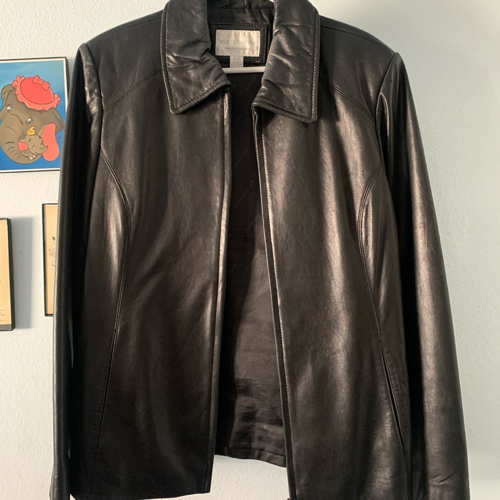 Lamb skin leather jacket